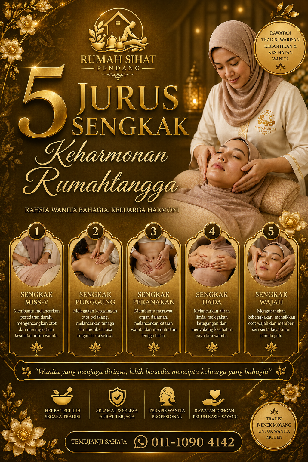 Poster perkhidmatan 5 Jurus Sengkak Rumah Sihat Pendang