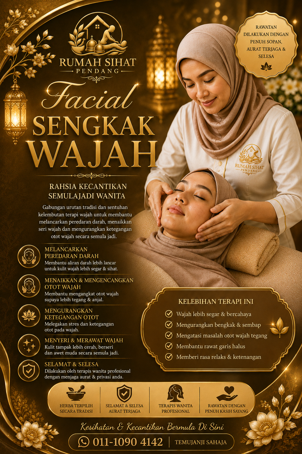 Poster Facial Sengkak Wajah Rumah Sihat Pendang