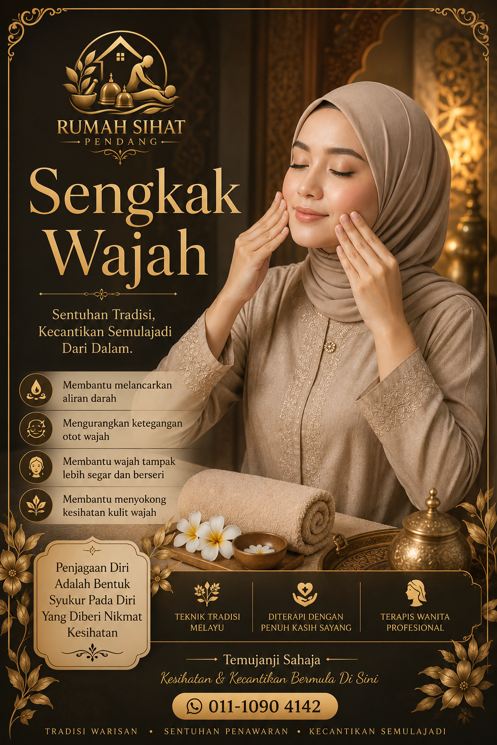 Poster perkhidmatan Sengkak Wajah Rumah Sihat Pendang